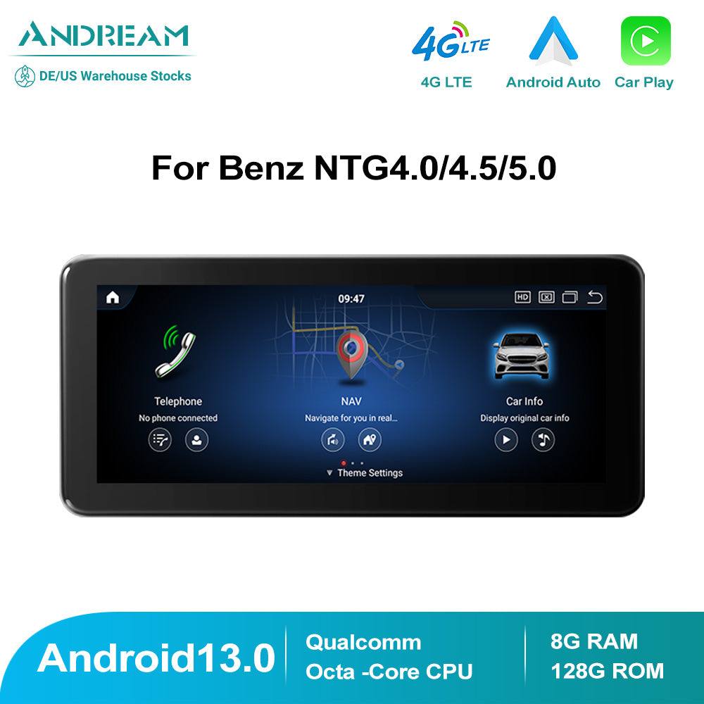 Android 13 8G Car Radio GPS Navigation Head Unit Screen Wireless Carplay For Mercedes Benz C/V Class GLC W204 W205 2008-2018 Auto Radio GPS DVD