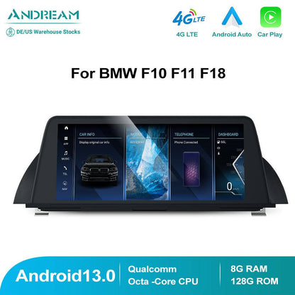 10.25" Android 13.0 Stereo Built-in Wifi IPS Interface Car Radio MultiMedia Player GPS For BMW 5 Series F10 F11 2010-2017 CIC NBT System Navigation