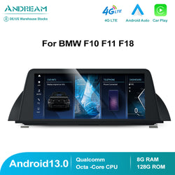 10.25" Android 13.0 Stereo Built-in Wifi IPS Interface Car Radio MultiMedia Player GPS For BMW 5 Series F10 F11 2010-2017 CIC NBT System Navigation