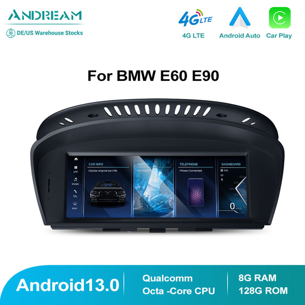 8.8" Android 13.0 8G+128G Qualcomm Octa-core Built-in 4G-LTE IPS Car Interface MultiMedia For BMW Series3 5 E60 E61 E90 E91 M3 GPS Navigation Head Unit