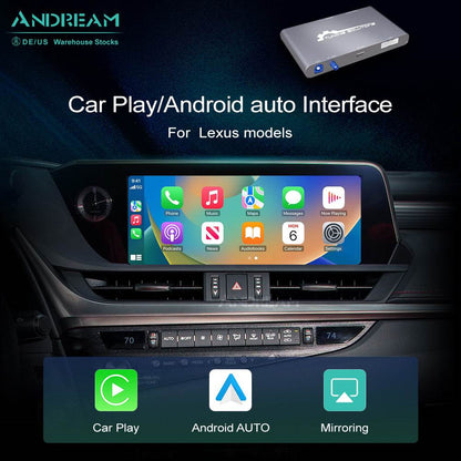 Andream Wireless CarPlay & Android Auto MMI Prime Interface Box for Lexus GS/LS/ES/IS/UX/LX/RC/NX/RX - Multimedia Navigation Retrofit