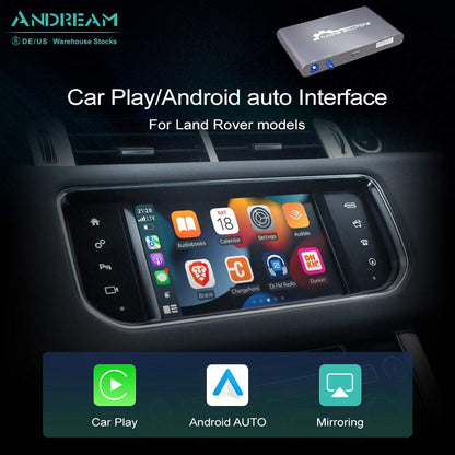 Andream Wireless CarPlay & Android Auto Interface Module Box Specifically Designed for Land Rover Sport, Evoque, Vogue, Discovery 4, and Jaguar XE, XF Models