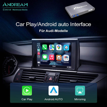 Andream Wireless Interface Box for Audi Q3 Q5 Q7 A1A2 A3 A4 A5 A6 A7 A8 S5 S7 Featuring CarPlay Android Auto with 3G/3G+/MIB/RMC/Symphony Retrofit